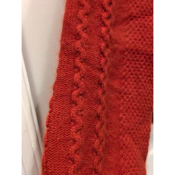 Carole Little Vintage Sweater Burnt Orange Rust Chunky Cowl Neck - Medium - Picture 6 of 8